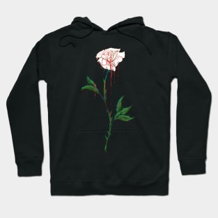 White Rose Dripping with Blood Hoodie